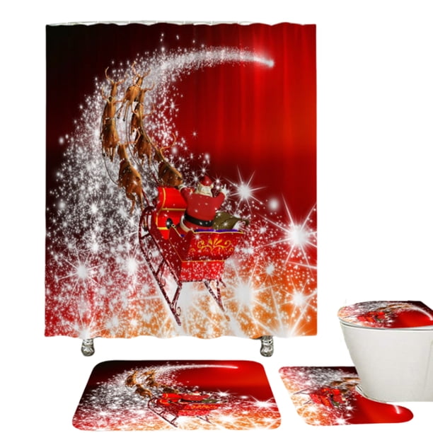 Matsuzay Cortina de ducha para experiencia de ducha en el baño, ojales a prueba de herrumbre con tacto elegante, acero inoxidable Juegos de accesorios de baño F 3 piezas+cortina