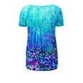 thumbnail image 4 of ZVAVZ Short Sleeve T Shirts for Women Long Tunics for Women To Wear with Leggings Round Neck Short Sleeve Flowy Shirts Plus Size Graphic Print Tops Sparkly Tops for Women Plus Size, 4 of 6