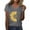 Grey, variant on Sunflower Graphic Plus Size Women's T-Shirt Summer Oversized Casual V-Neck Top for Girls, Yoga Outdoor Travel, Lightweight Breathable Tee, Dark Gray Women Summer T Shirt Plus Size Loose Top Top