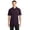 Dark Purple, variant on Men's Stretch Flat Knit Collar Polo Shirt