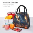 thumbnail image 5 of Yiaed Starry Light White Horse Print Lunch Bag Adult Insulated Lunch Box, Leakproof Cooler Food Lunch Containers Reusable High Capacity Lunch Tote Bags-One Size, 5 of 6