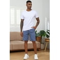 thumbnail image 5 of QPNGRP Men's Zipper Pocket Quick Dry Shorts Drawstring Elastic Waistband Casual Shorts Grayblue 38, 5 of 6