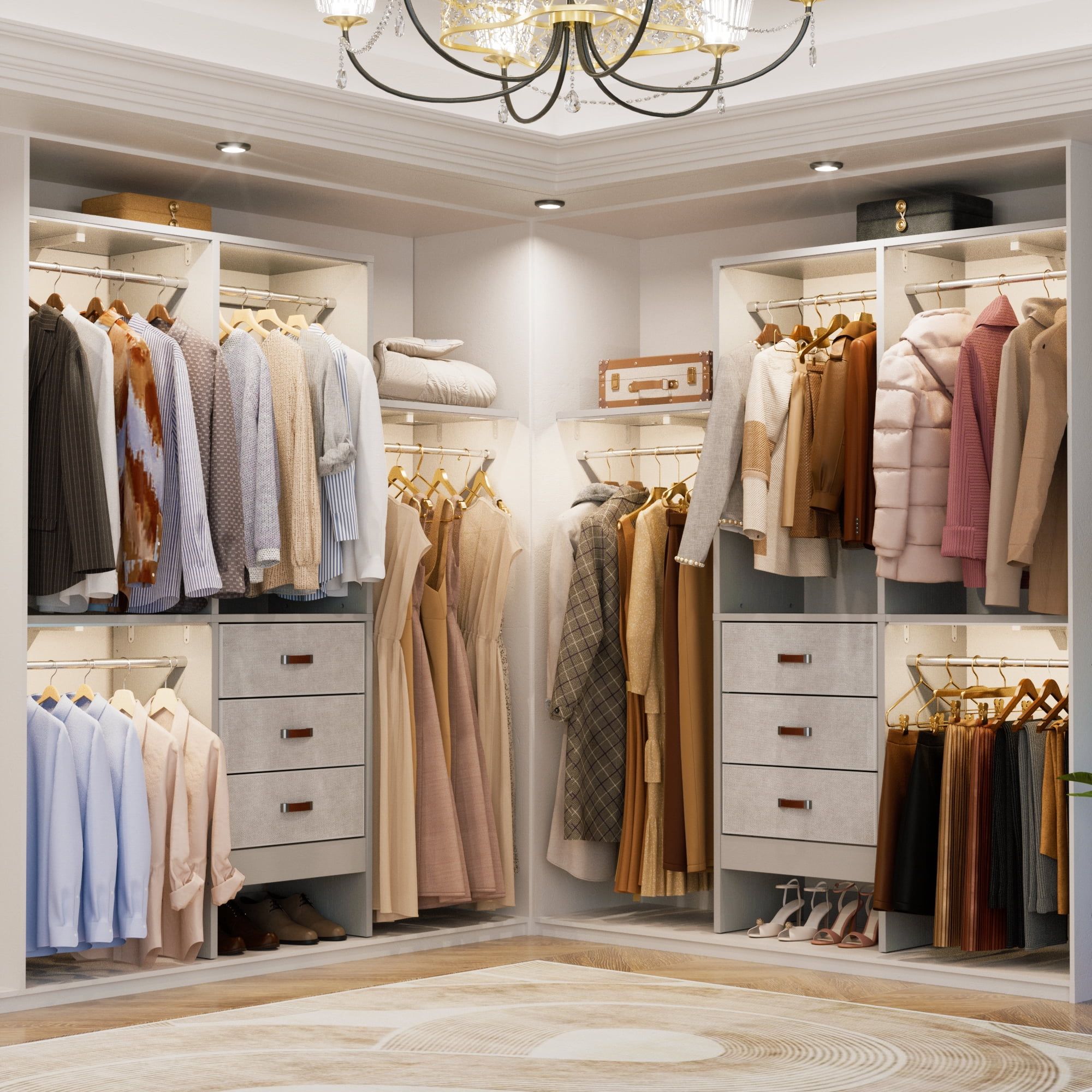 Homieasy 5FT Closet System, Walk-In Closet Organizer, 60