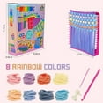 thumbnail image 5 of Weaving Loom Kit Toys for Kids and Adults DIY Arts and Crafts for Girls Ages 5 6 7 8 9 10 12, Pot Holder Loom Knitting Kits Includes 8 Color Craft Loops for Beginners$$Art & Craft, 5 of 7