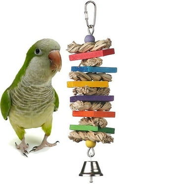 Super Bird Creations SB1095 Seagrass Wafers Bird Toy for Medium Sized Birds, Ideal for Parrots, Conures, Cockatiels, Lovebirds, Budgies - Natural Chew Toy, Bird Cage Accessories - 9" x 2.5" x 1.5"
