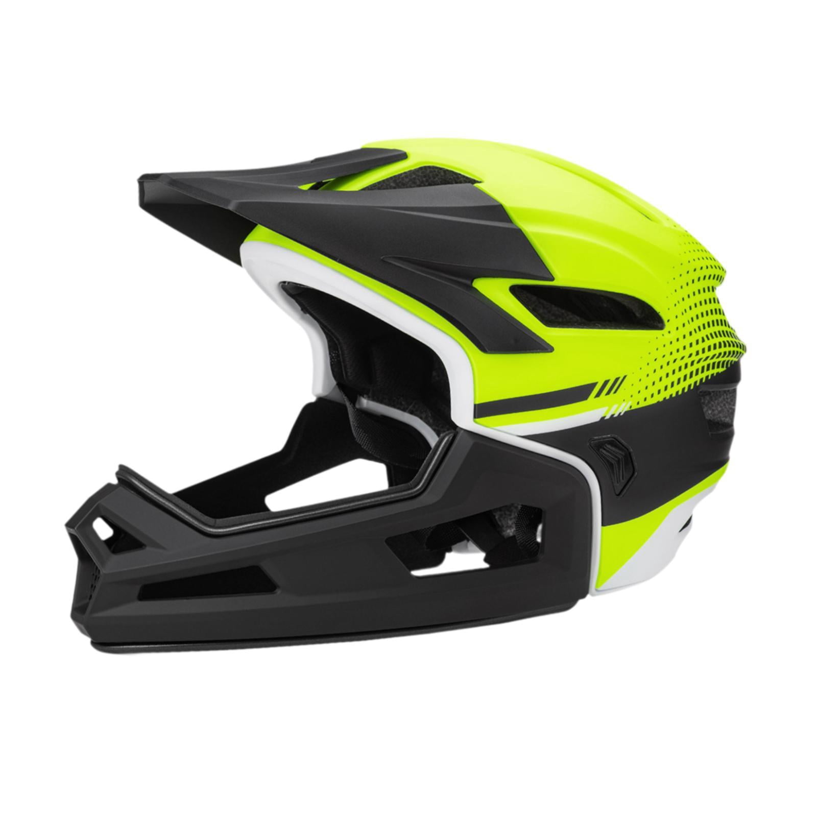 DimyFew Adjustable Full Face Helmet for Cycling And Outdoor Activities for Men And Women Black Yellow