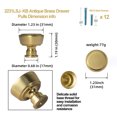 thumbnail image 2 of Goo-Ki 1.23 Inches Diameter Brushed Gold Kitchen Cabinet Knobs, Modern Drawer Handles Closet Classic Kitchen Hardware for Bedroom, 6 Pack, 2 of 8