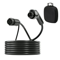 KFFKFF EV Charger Extension Cable, 32Amp 40 ft J1772 Cord Compatible with 120V-240V SAE J1772 Electric Vehicle Chargers, Level 1/Level 2 IP66 Durable Charging Cable with Carrying Bag