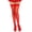 Red, variant on Sheer Thigh High Stockings with Knitted Lace-Up Boot