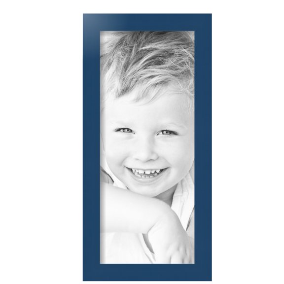 ArtToFrames 8x19 inch Blue Picture Frame, Blue Wood Poster Frame (4118)