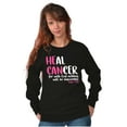 thumbnail image 3 of He Can Heal Cancer Religious BCA Women Crewneck Sweatshirt Brisco Brands M, 3 of 6
