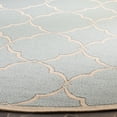 thumbnail image 3 of Safavieh Linden Ognena Geometric Indoor/Outdoor Area Rug, Aqua/Cream, 6'7" x 6'7" Round, 3 of 8