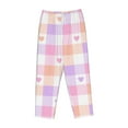 thumbnail image 4 of Sigee Heart Buffalo Plaid Print Women's Soft Pajama Pants - Breathable and Comfortable Lounge Sleep Bottoms with Elastic Waistband and Pockets-X-Large, 4 of 9