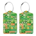thumbnail image 3 of Disketp 2 Pcs Luggage Tag For Suitcase,St Patrick'S Day6 Leather Baggage Tag With Stainless Steel Loop Privacy Cover For Women Men Girls, 3 of 5