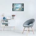 thumbnail image 3 of Farmhouse Bathroom Wall Art, Rustic White Flower in Bottle Pictures Prints for Bedroom Canvas Wall Decor, Framed Vintage Floral Plants in Blue Ocean Painting Posters for Room Artwork, 3 of 6