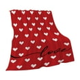 thumbnail image 4 of Nkmbld Valentine's Day Throw Blanket Red Pink Heart Fuzzy Blanket Romantic Love Heart Decorative Soft Cozy Flannel Blanket for Mom Couple Home Bed Sofa Couch Chair, 4 of 8