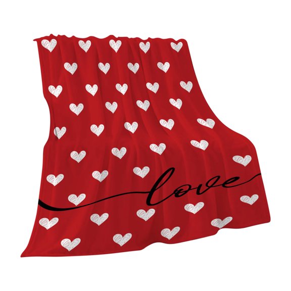 Valentines Day Gifts for Him Her Decor, Valentines Decorations for Home Throw Blankets, Valentine's Day Love Home Blanket Office Sofa Conditioning Cover Blanket Valentines Day Blanket
