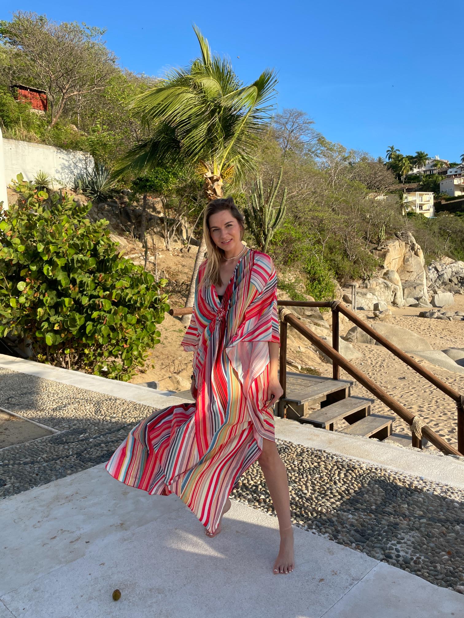 Bsubseach Strandjurk Voor Dames, Etnische Print, Kaftan