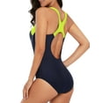 thumbnail image 5 of Alove Women's Quick Dry One Piece Athletic Swimwear Hollow Out Colorblocked Sport Bath Suit, 5 of 6