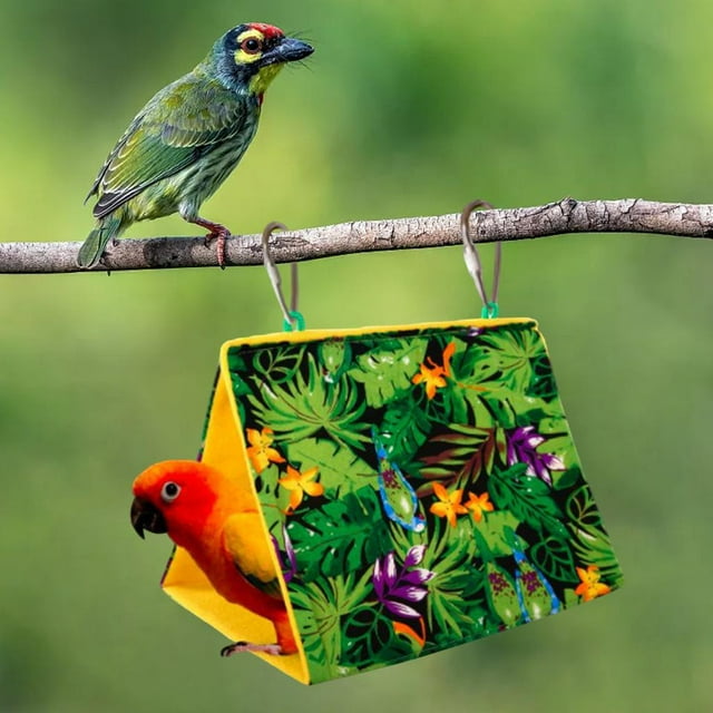Hamaca para de loros y pájaros, tienda colgante, jaula para cama, choza, cobertizo para casa, refugio para s canarias, , periquit S 16x11x15cm Yinane Cama Hamaca Parrot