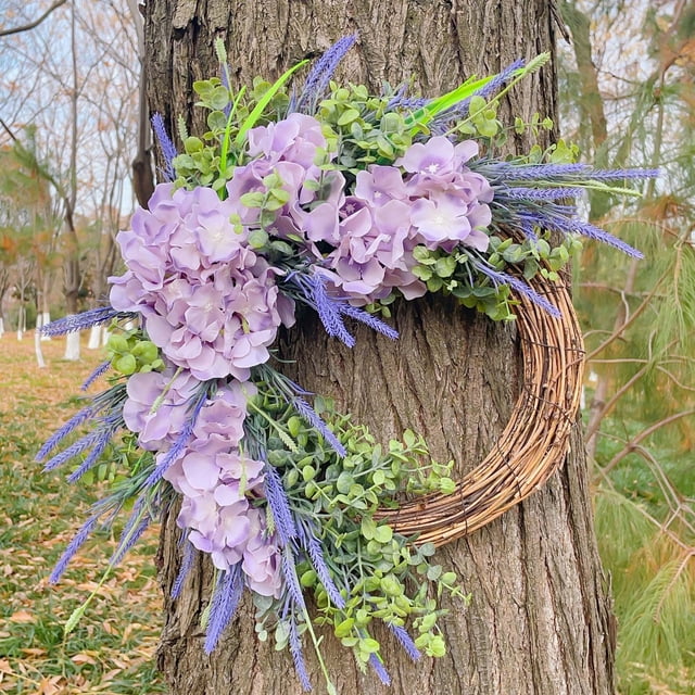 Guirnaldas de flores aromáticas para exterior | Decoración con hojas para porches, yute natural, adornos sencillos para ventanas y puertas, estética bohemia, para propietarios, para