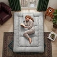 thumbnail image 5 of Sweetcrispy Twin Japanese Floor Mattress with Washable Cover, Folding Memory Foam Sleeping Mat for Dorm, Camping & Guest Room, Gray, 5 of 8