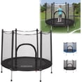 thumbnail image 2 of Trampolín para niños con Red De Seguridad Brincolín Infantil De 55 Pulgadas Brincolines De Niños para Fiestas Trampolin con Postes Acolchados para Interiores y Exteriores Negro, 2 of 7