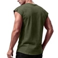 thumbnail image 4 of Mens Workout Tank Tops Summer Sleeveless Tee Shirts Casual Stylish Gym Muscle Shirt Loose Fit for Basketball Green M, 4 of 5
