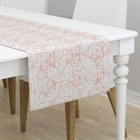 Table Runner Pink Blush Moroccan Trendy Tribal Modern Cotton Sa Table Runner Pink Blush Moroccan Trendy Tribal Modern Cotton Sa