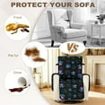 thumbnail image 5 of TSOVTHRID Dog Paw Black Print Recliner Covers Lazy Boy Chair Covers for Reclining Chair Couch Soft Furniture Protector Non-Slip Slipcovers with Elastic Strap for Pets Dog Cat, 5 of 7