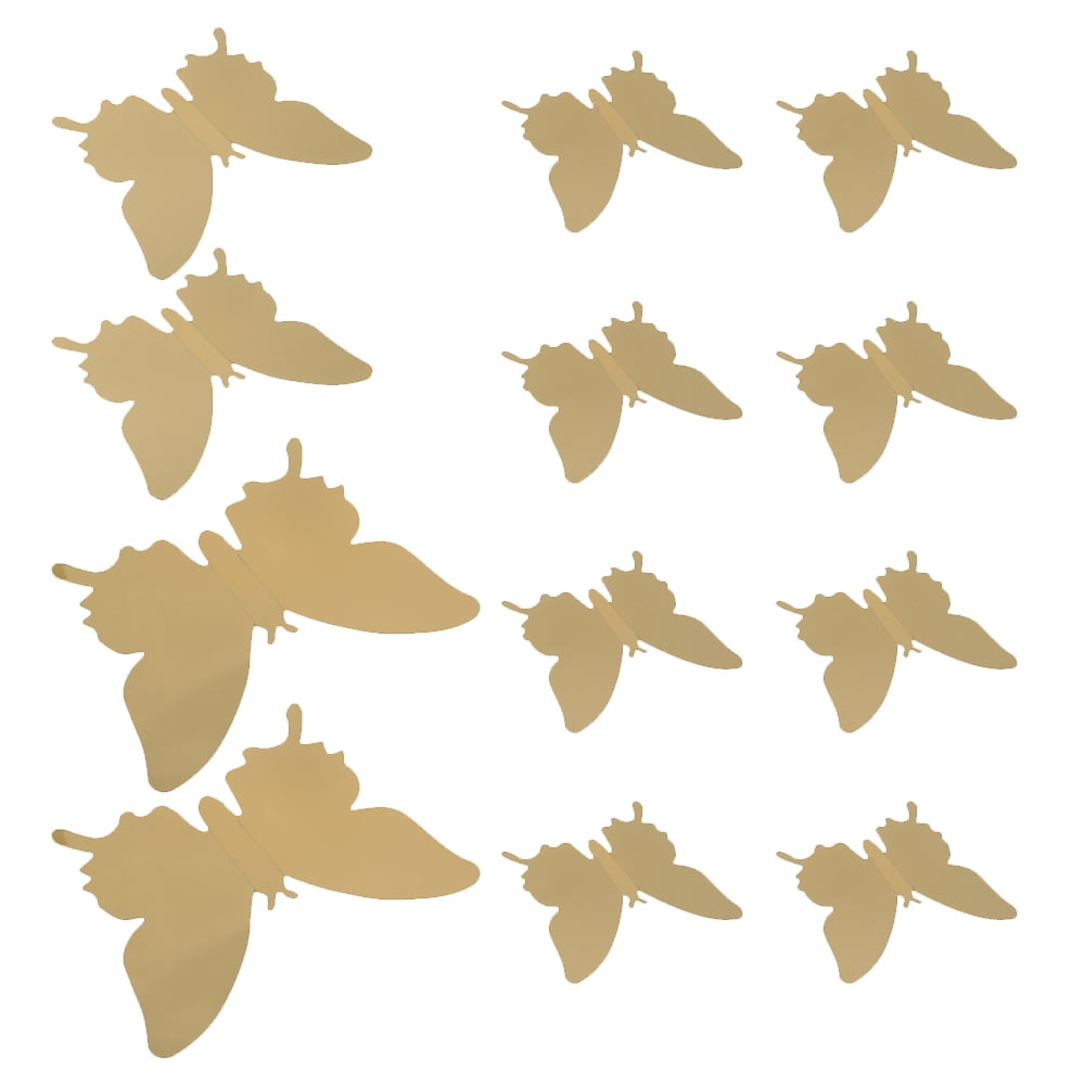 Miuline Wall Stickers 12PCS Butterfly Mirror Decoration Home Room Art