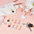 thumbnail image 4 of 1Box 1 Box 50Pcs Flower Enamel Charms Cherry Blossom Knitting Stitch Markers Clip On Bracelet Charms for Jewellery Making Sewing Weaving Zipper Pull Charm with Lobster Clasp Locking Crochet, 4 of 5