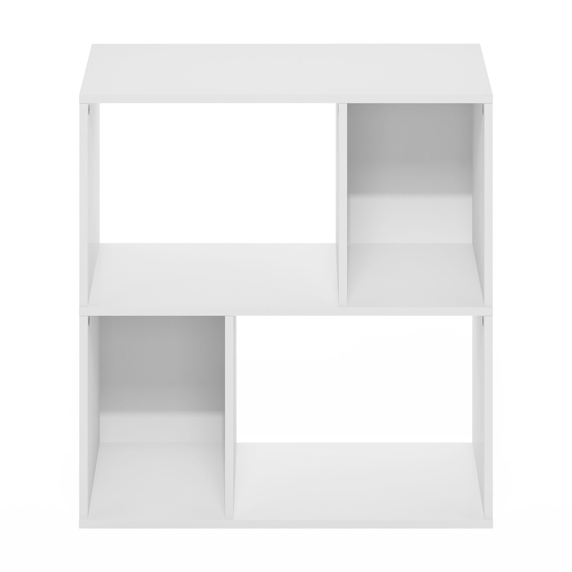 Furinno DALY 4-Cube Irregular Cubes Bookcase in Bookshelf in Storage White