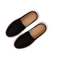 thumbnail image 4 of Womens Slip On Backless Mule Loafers - Faux Suede Comfortable Platform Casual Walking Shoes with Non-Slip Rubber Sole, Black,Size 9.5, 4 of 9