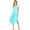 thumbnail image 5 of Sakkas Everyday Essentials Caftan Tank Dress / Cover Up - Turquoise - One Size, 5 of 5
