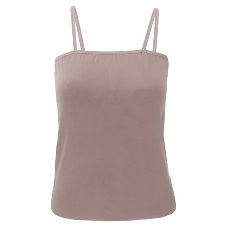 

NUOLUX Women s Strap Crop Sexy Thin Strap Bandeau Tube Hot Vest Cool Strap Tank Size L(Beige)