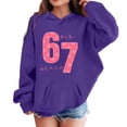 thumbnail image 4 of 67 shirt G'irls Cartoon Print Hooded Sweatshirt Long Sleeve Pocket Pullover Outerwear Casual Athletic Hoodie For K'ids, 4 of 4