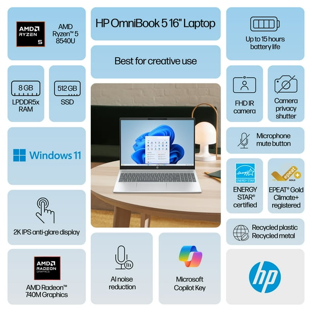 HP Omnibook 5 Laptop | Portable developer notebooks - Walmart