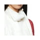 thumbnail image 3 of Bufanda De Invierno Mujer Suave Diseño De La Tela Liso 3 Piezas Blanco Unitalla, 3 of 4