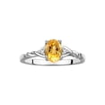 thumbnail image 1 of RYLOS Rings for Women Sterling Silver Classic Style Birthstone Ring 7X5MM Oval Gemstone &  Diamonds November Citrine Jewelry for Women Size 9, 1 of 7