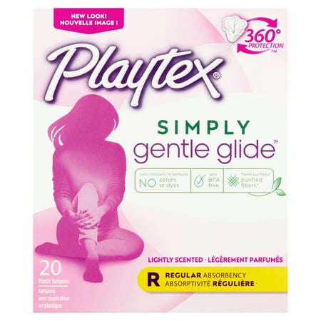 Playtex Simply Gentle Glide Tampons Scented Regular Absorbency - 20 Count