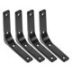thumbnail image 5 of KAKOWELY 4Ud Soporte Para Estantes De Pared En Forma L En Inoxidable Negro Para Almacenamiento Resistente, 5 of 7