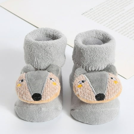 

Quealent Baby Winter Socks Newborn Glue Dispensing Floor Socks Floor Crawling Socks Girls Need F 0-12 Months