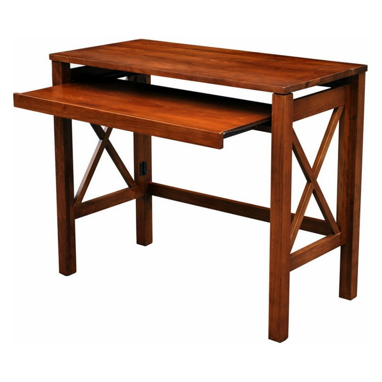 Casual Home Montego Folding Desk with Pull Out Warm Brown