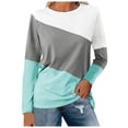 thumbnail image 1 of SNKSDGM Hauts Courts à Manches Longues pour Femmes Gym Blouses à Manches Longues pour le Travail T-Shirt Décontracté à Col Rond Manches Longues Imprimé Respirant TTTG, 1 of 4
