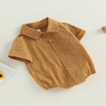 thumbnail image 3 of Chemise Habillée pour Nouveau-Né Garçon en Coton Lin à Manches Courtes avec Poche, 3 of 8