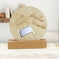 thumbnail image 6 of Letter Board Sign, Wooden Baby Birth Bracelet Keepsake Plaque, Engraved Disc Baby Arrival Milestone for First Time Mommy Daddy Baby Shower Gifts(F Style, 15cm), 6 of 8