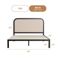 thumbnail image 3 of Rest Haven Salem Metal Platform Bed with Rounded Upholstered Headboard, Full, Cream, 3 of 14