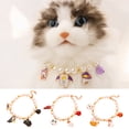 thumbnail image 1 of Neinkie Collier pour Animaux Ajustable Non Irritant Résistant à la Décoloration Chaîne d'Extension Design Fermoir Mousqueton Améliore l'Atmosphère Résine Halloween Pendentif Dessin Animé Cat Collier Déco Fournitures pour Animaux, 1 of 9