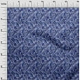 thumbnail image 3 of oneOone Rayon Medium Blue Fabric Tropical Leaf Craft Projects Decor Fabric Printed By The Yard 56 Inch Wide, 3 of 5